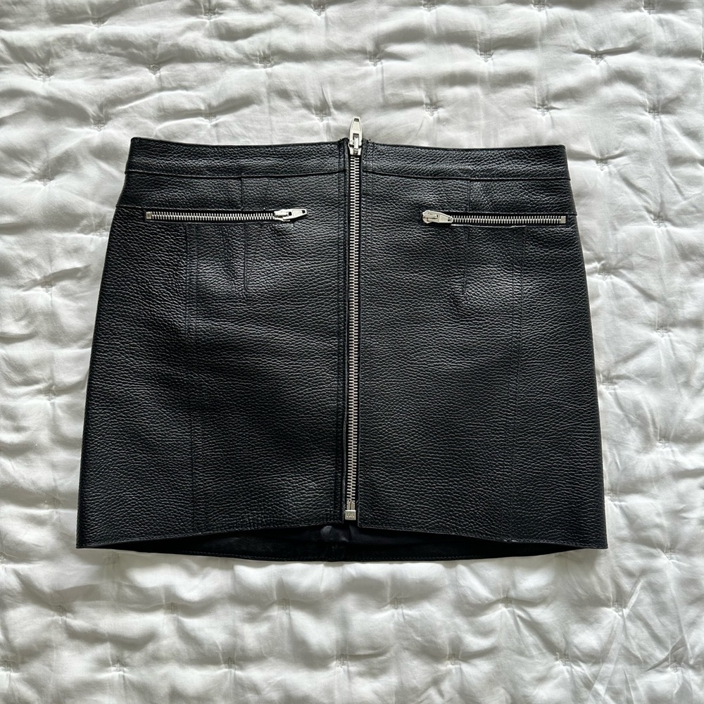 Alexander Wang Black Leather Skirt